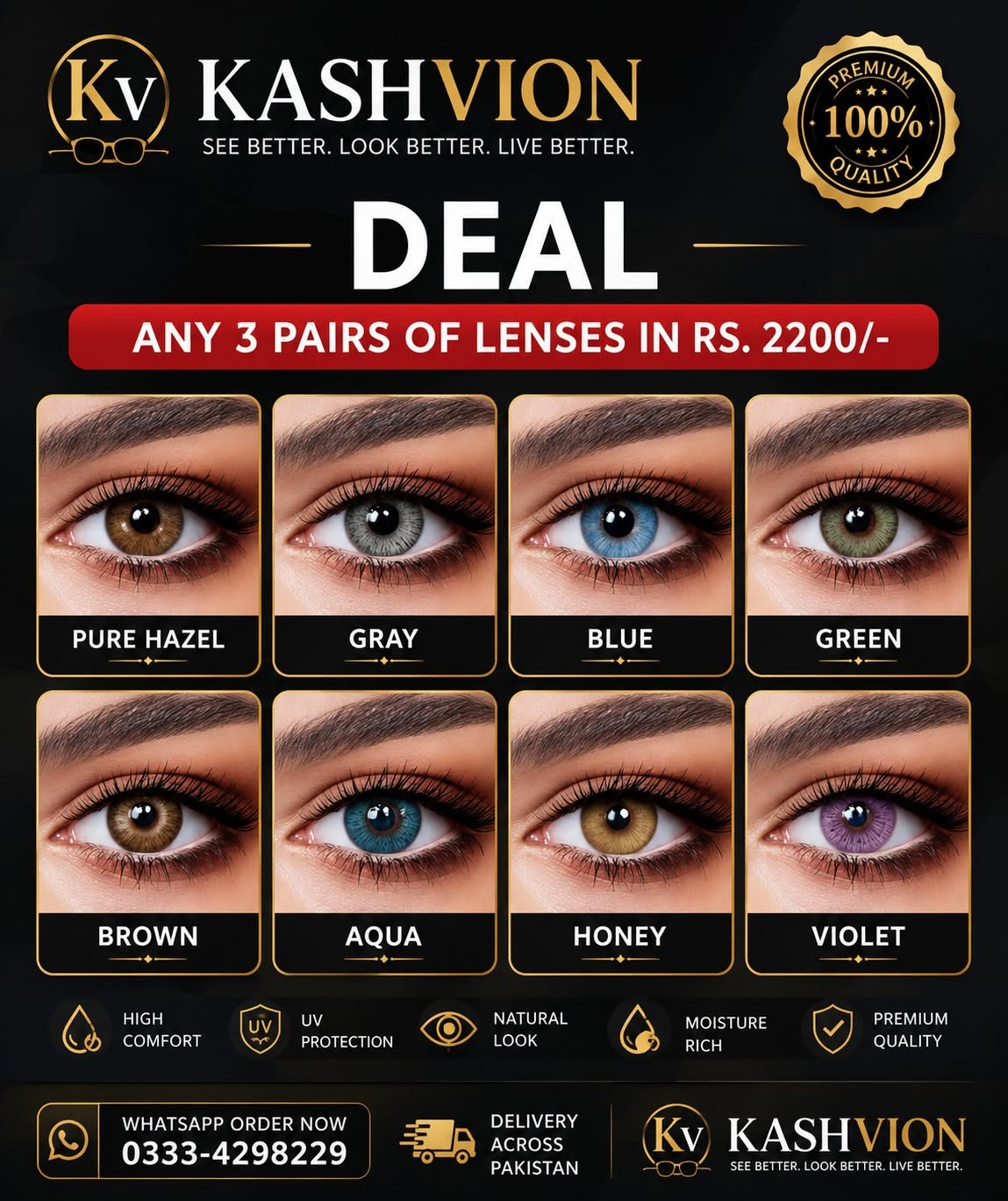 Special Deal – Any 3 Pair of Contact Lenses